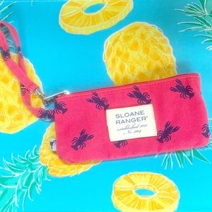 Red Lobster clutch make up bag ID holder wallet